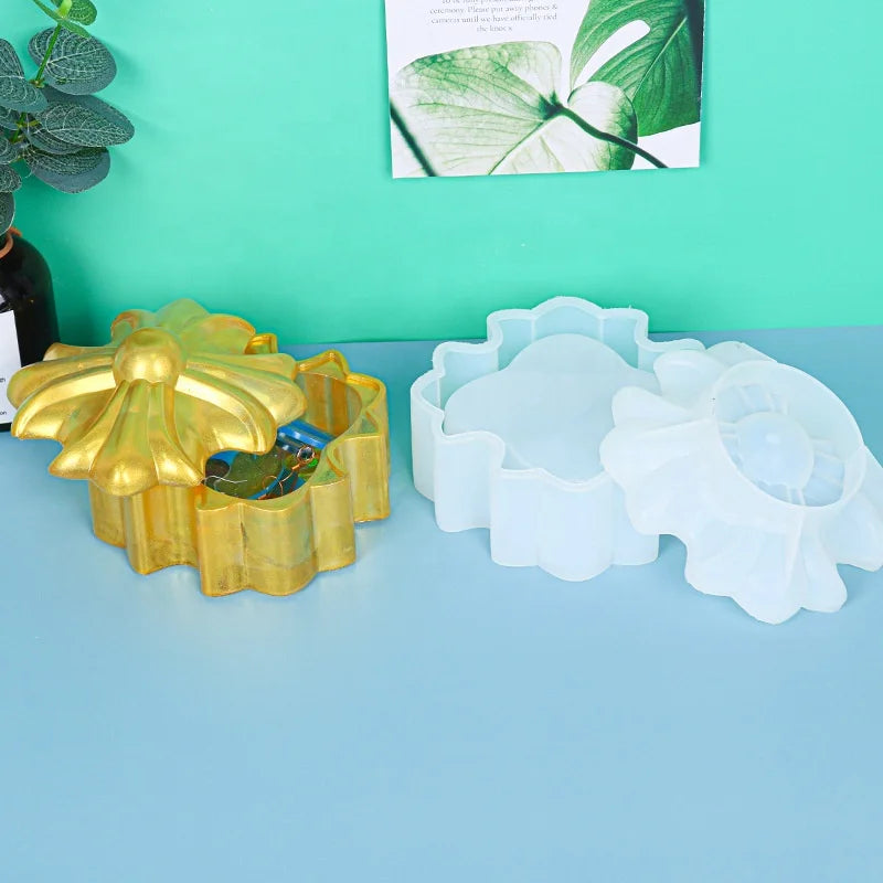 Chrome Heart Trinket Box Mold Silicone Storage Box Mold for Resin Crafts