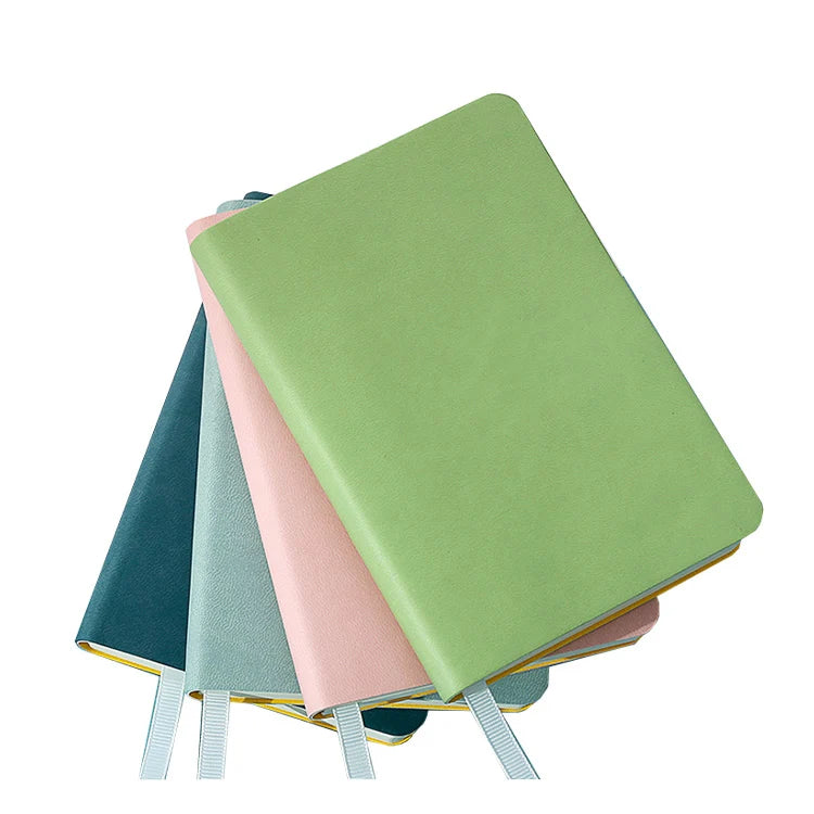 A5 Softcover PU leather Custom Logo Time Management Diary Notebook Cheap Colorful Planner