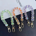 Acrylic Bead Mobile Phone Strap with Detachable Wristlet and Bead Holder