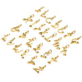 INS Style Stainless Steel 14K Gold PVD Plated DIY Love Heart Letter Alphabet Initial Charm Pendant Accessories Jewelry Making