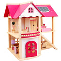 Pink Handmade Mini Furniture Kids Toy Dollhouse Pink Wooden Diy Dollhouse Furniture Toy