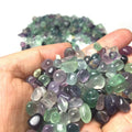 Garden Clastic Rock Natural Healing Stones Rough Crystal Chips Rainbow Fluorite Tumbled Stone Gravel
