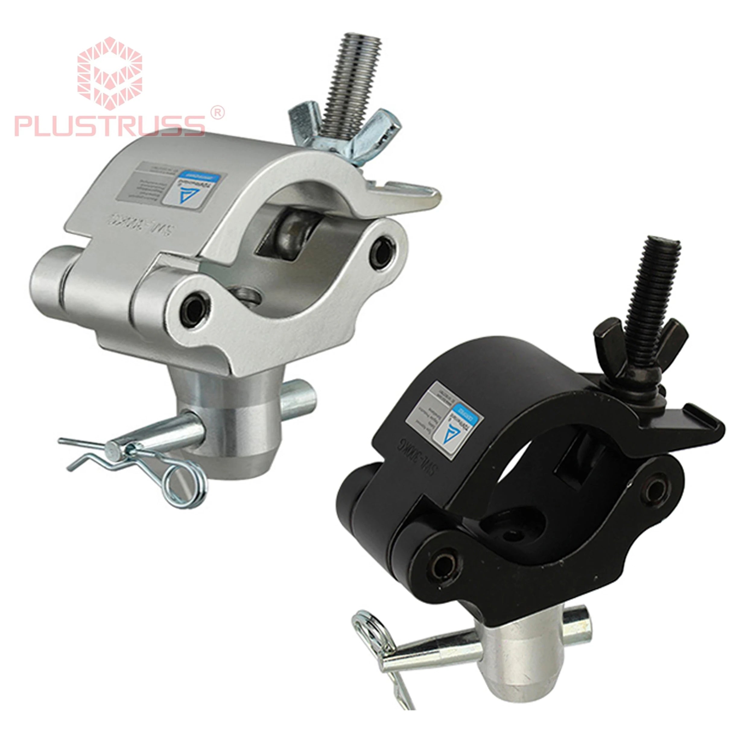 Tube 48-51mm Load 300kg Pipe Clamp Truss Hook Aluminum Stage Lighting Truss Clamp Hook Pro Clamp With Half Connector G5010