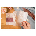 Dusty Pink Acryl Einladung Flower Printing Pvc Invitation Card Envelope for Wedding Party