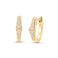 LOZRUNVE 925 Sterling Silver 18k Gold Plated Jewelry Diamond CZ Pave Cluster Huggie Hoop Earring