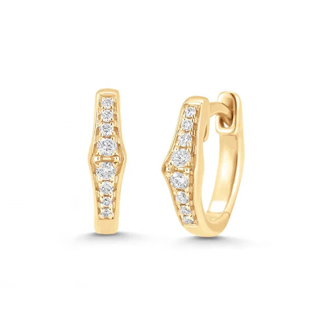 LOZRUNVE 925 Sterling Silver 18k Gold Plated Jewelry Diamond CZ Pave Cluster Huggie Hoop Earring