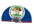 2022 Wholesale Custom Printed National Cuntry Flag Belize Folding Bamboo Hand Held Fan
