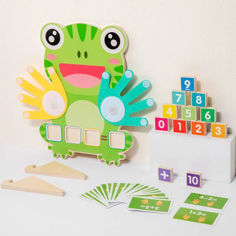 CE CPC Kids Educational Finger Counting Number Blocks Montessori Math Manipulative Wood Homeschool Supplies