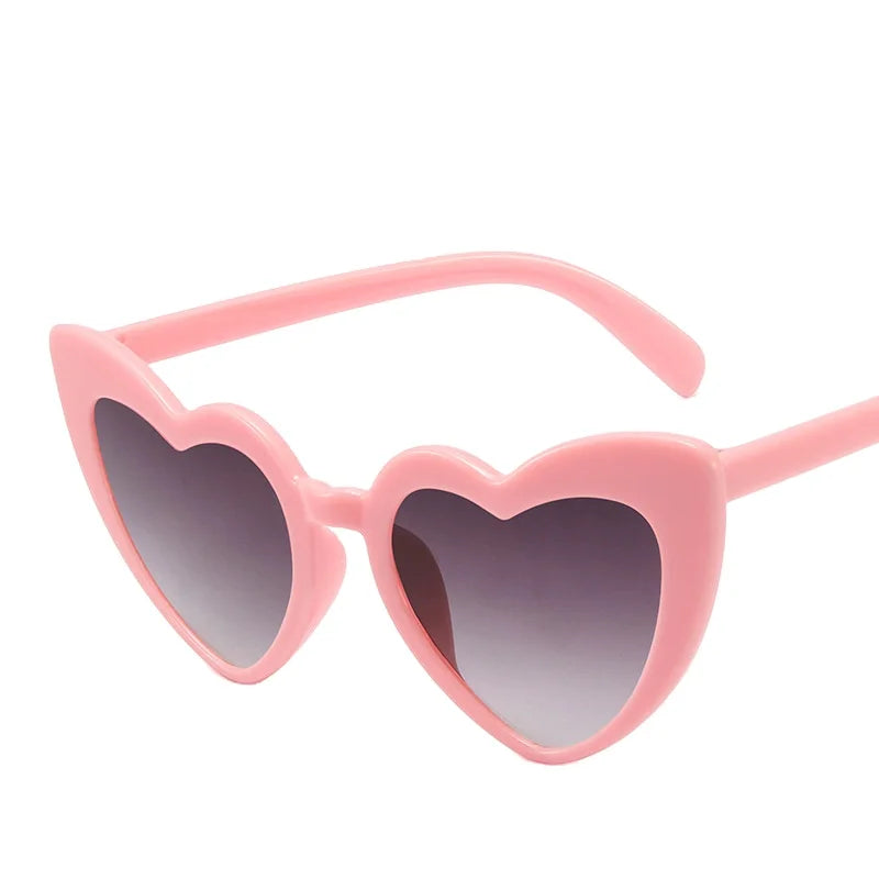 2024 New Styles Fashion Heart Shape pink Sun Glasses Uv protection Designer Shades Sunglasses for Women