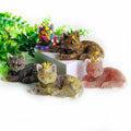 Wholesale Epoxy Wrapped Quartz Material Animal Ornaments Natural Healing Crystal Gravel Cat