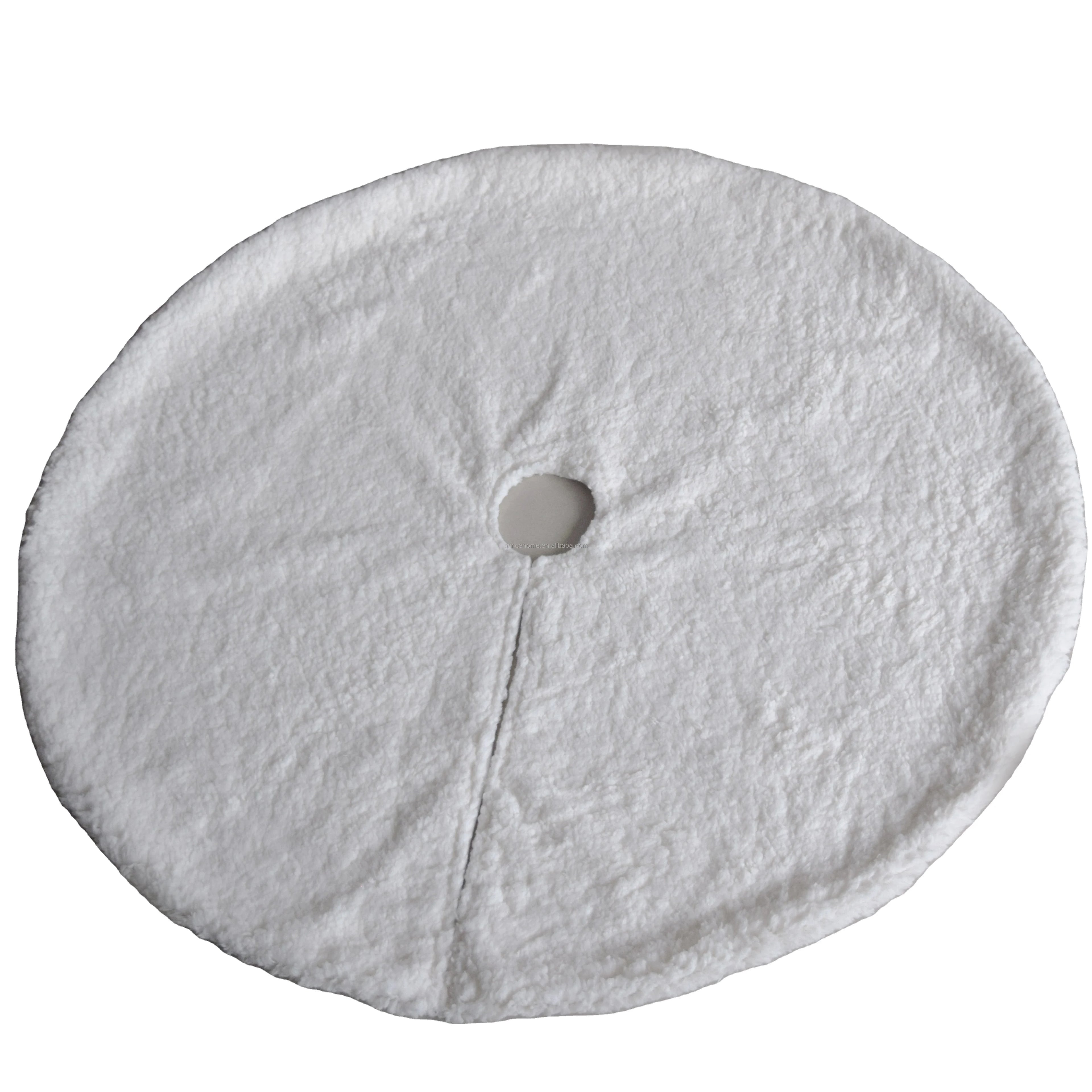 36\" Luxury Sherpa Christmas Tree Skirt Personalized Festive Merry Christmas Party Decoration MOQ 50pcs