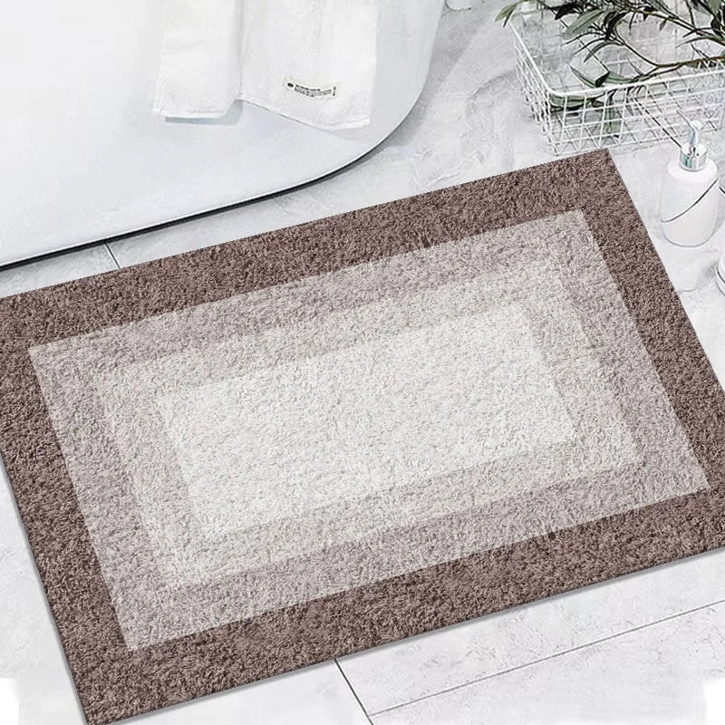 Non Slip Shower Hotel Bath Rugs Mat Antimould Custom Soft Quick Dry Diatomite Water Absorbent Print Earth Rubber Bath Mat