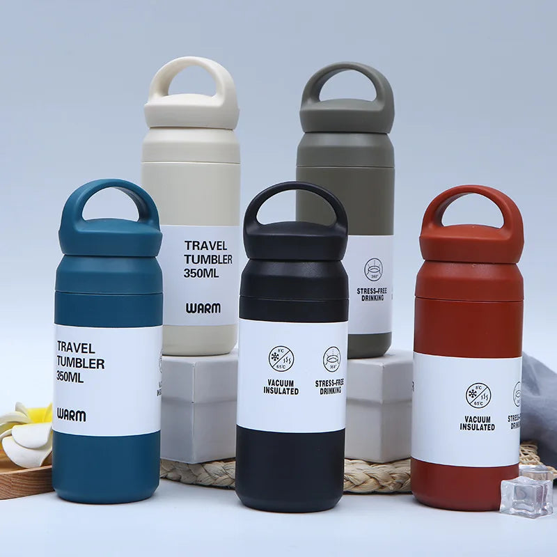 Portable Vacuum Thermos Student Bottle Double Wall Stainless Steel Water Bottle
