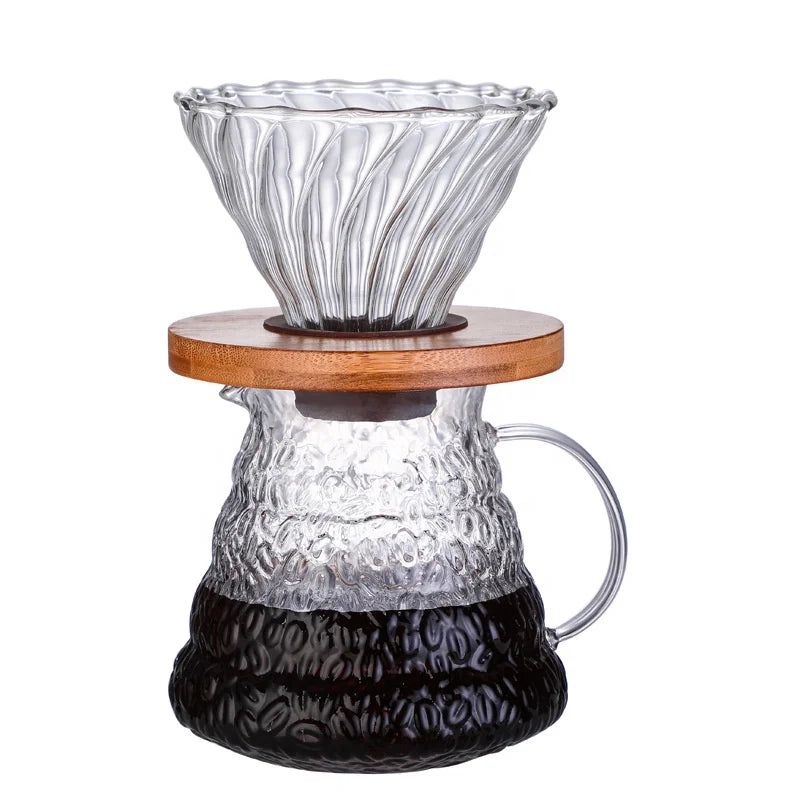 Heat Resistant Reusable High Borosilicate Glass Coffee Dripper Filter With Handle GV04A Z