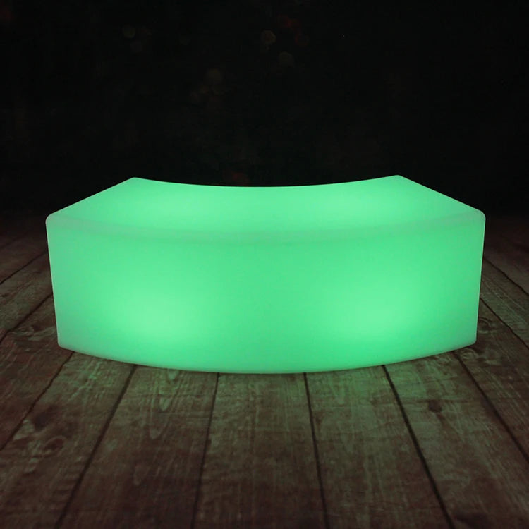 LED Wedding Party Furniture Set Plastic Curved Bench Waterproof Led Furniture Bar Stool