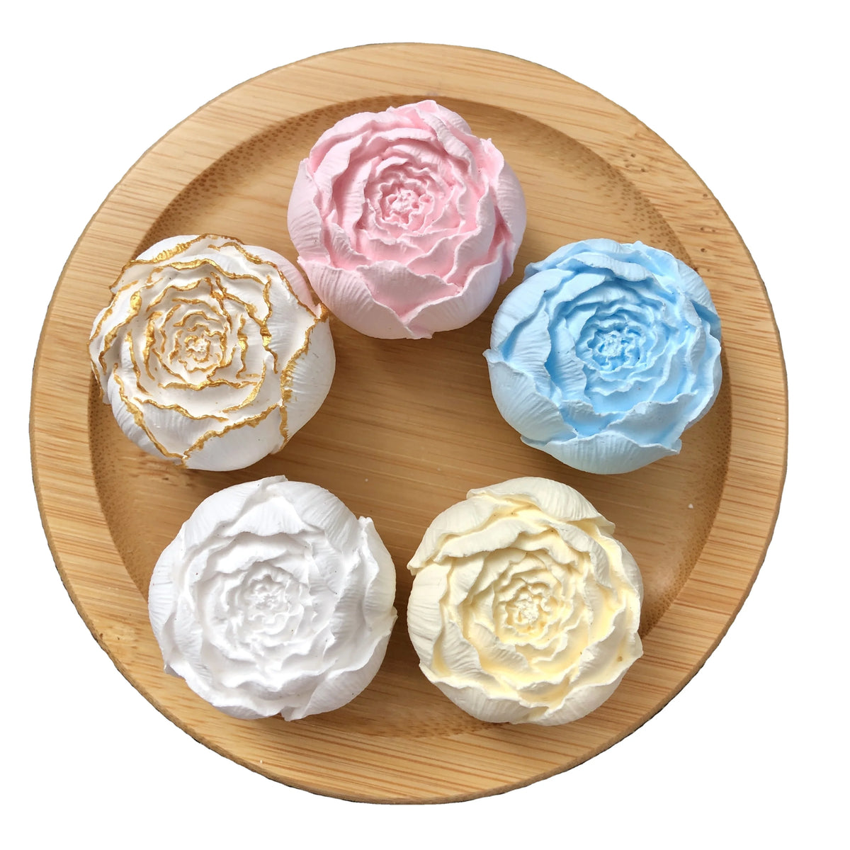 Factory Price Eco-Friendly Home Decor Aromatherapy Flower Shaped Scented Gypsum Plaster Air Freshener Diffuser