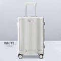 20 Inch Front Open Lid Business Suitcase Silent Spinner Boarding Trolley case Password Fashion Suitcase Hard case