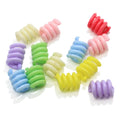 Pastel Colorful Plastic Spiral Beads Spring Simulation Diy Toys Beads for DIY Craft Making