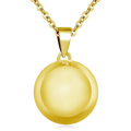 Changda Gold Plated Pregnancy Chime Angel Ball Mexican Bola Pendant Necklace