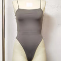 2025 Solid Color One Piece Halter Swimsuit High Cut Beachwear Bikini with Sexy Hollow Swimwear