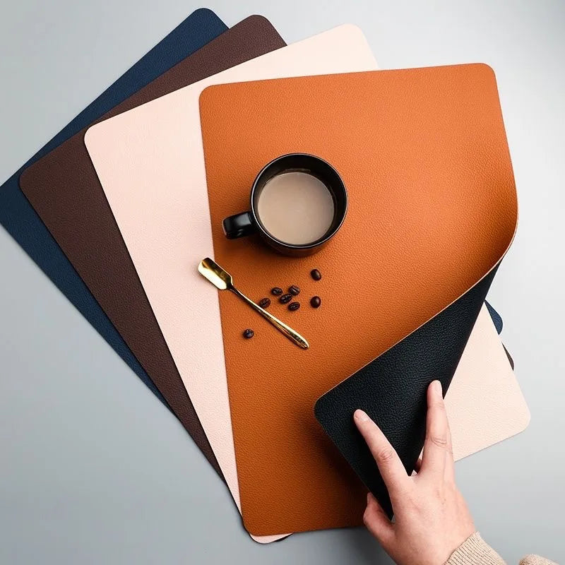 Tabletex PVC Leather Placemats 44.5*30cm  Elegant Design and Perfect Amendment Placemat Table Dish Mat for Various Home Decors