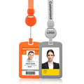 Wholesale Easy Pull Buckle Work Card Telescopic Buckle Hospital School Staff Silicon Card Sleeve with UV Printing