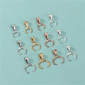 Vintage Pendant Pinch Bail Clip 925 Sterling Silver Pearl Jade Pendant Clasp Connectors for Jewelry Making