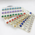 Square Shape Crystal Buckle Sew on Flat Back Glass Stone for Clothing Garment Rhinestone Sew on Rhinestones Flatback