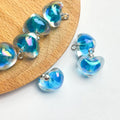 Earrings Necklace Half Hole Loose Plastic Acrylic Heart Beads Colored Heart Charm Acrylic Beads Small Shaped Loose Pendant