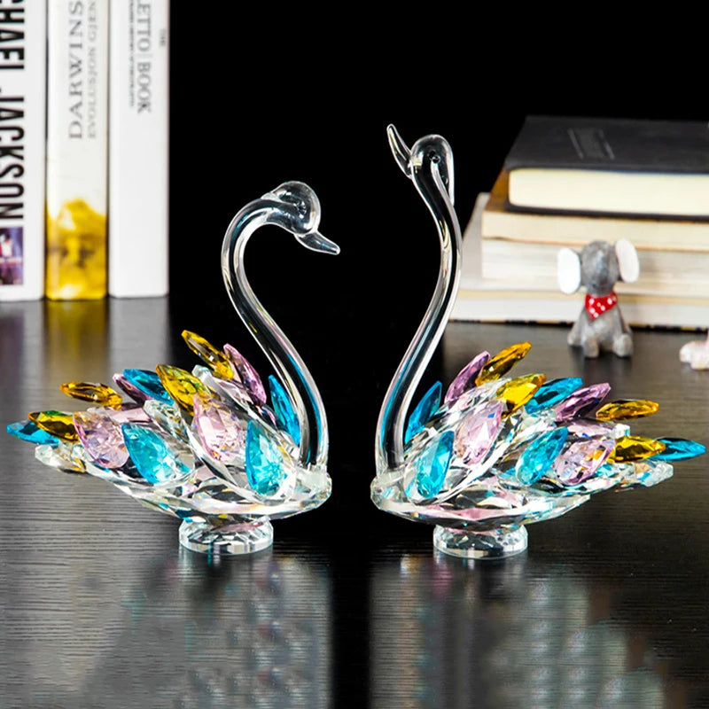Luxury Wedding Favor Gift Crystal Swan Couple Centerpieces for Wedding Table Wholesale