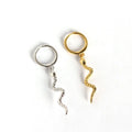 New Style Snake Animal Pendant Earrings Women Ear Jewelry Silver Gold Hoop Earrings for Women Men 2023