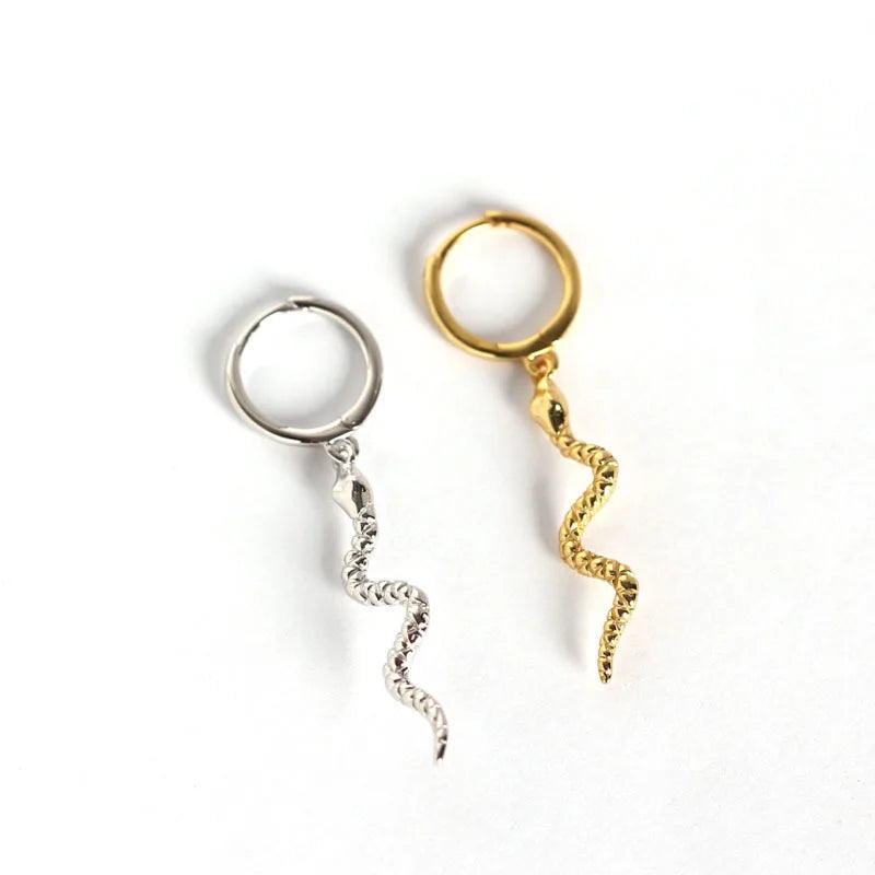 New Style Snake Animal Pendant Earrings Women Ear Jewelry Silver Gold Hoop Earrings for Women Men 2023
