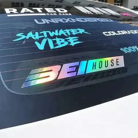 Custom Die Cut Lettering Logo Vinyl Transfer Car Window Windshield Clear Sticker Decals