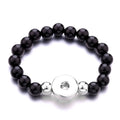 G2182 Wholesale Bracelets Jewelry Beaded 18mm Snap Button Bracelet
