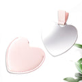 Wholesale Custom Logo Girls Women Travel Makeup Mirror Stainless Steel Compact Mini Pocket Handheld Mirror With Leather Cover