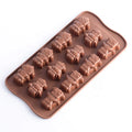 12 Cavity Food Grade New Arrival Cute Robot Mold Cake Mould Silicone Chocolate  Mold