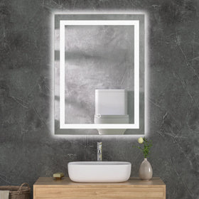 Top Sale Touch Switch Anti-Fog Bath Wall Mirror Bathroom Wall Mounting Led Mirror Decor Smart Mirror