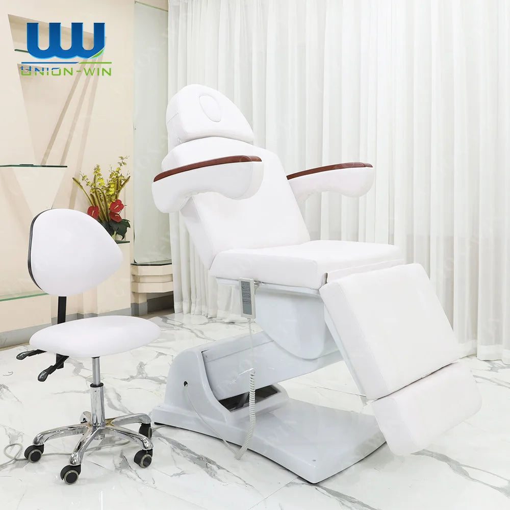 Union Win Union Win Beauty Salon  Gold Base Curve Facial Bed Electric Cosmetic Eyelash Bed Luxury Spa Massage Table Lash Bed