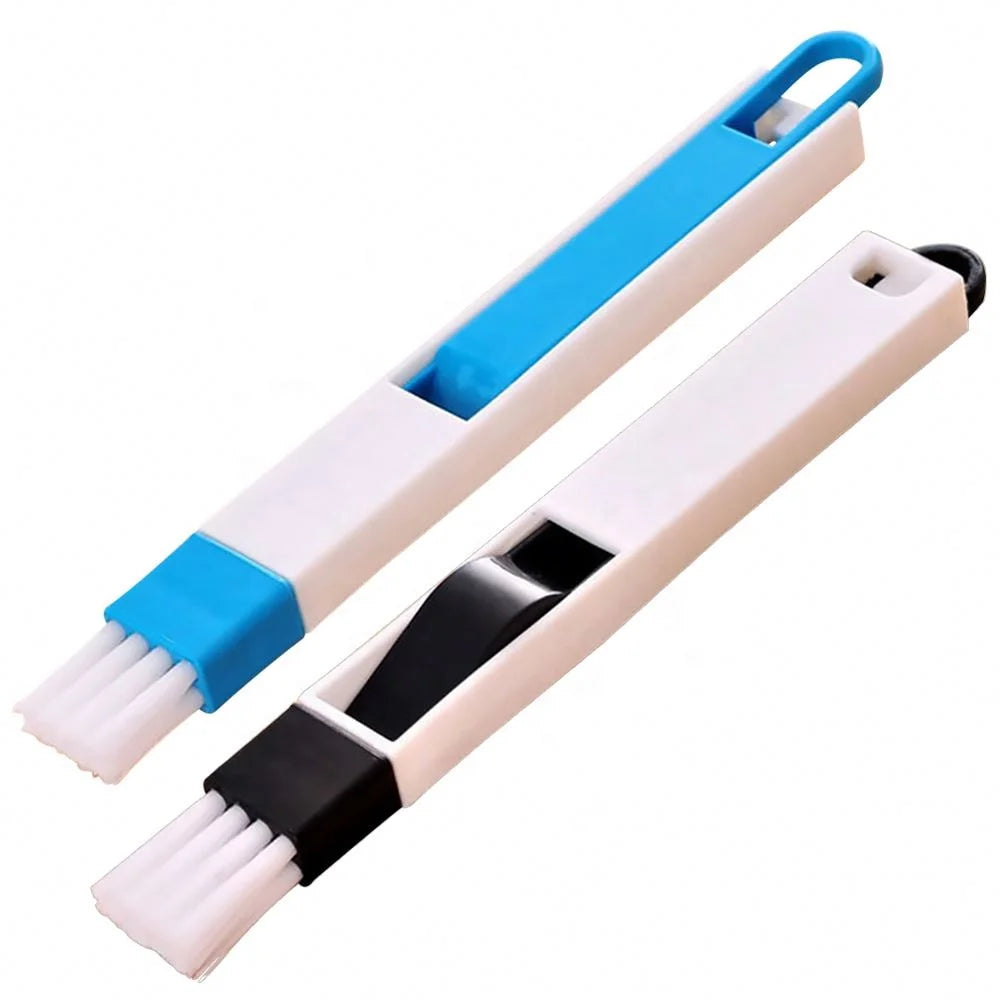Multipurpose Window Door Keyboard Cleaning Brush Cleaner+Dustpan 2 in 1 Tool Black Blue Color Window Brush