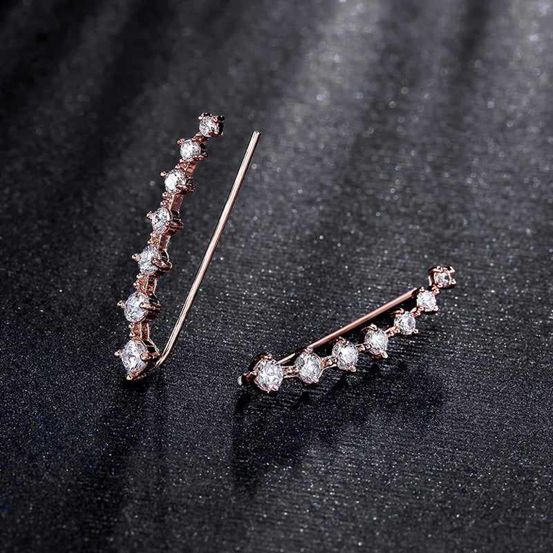 CAOSHI Chic All Match Trend Earrings Female Daily Wearable Jewelry with Dazzling Cubic Zirconia Fashion Design Accessories Gift
