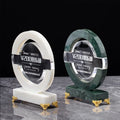 Customized Clear K9 Glass Blank Crystal Trophy Round Shape Award For Souvenir Gift