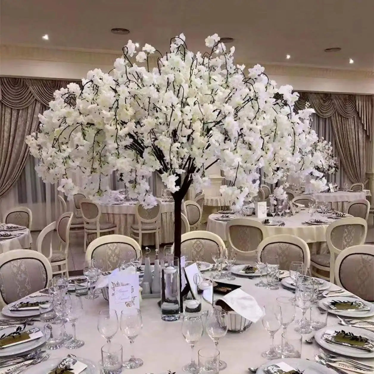 Hot Sale Wedding Table Centerpiece 120 Cm Ornament Tree Silk Artificial Cherry Blossom Tree