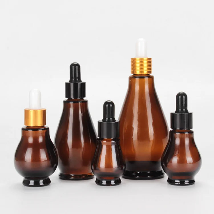10ml 20ml 30ml 50ml 100ml Amber Glass Essential Oil Bottles Cosmetics Glass Bottle with Dropper