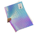 Fish Scale Hologram Fabric & Honeycomb Texture Holographic Fabric Spunlaced Backing for Making Bags/Handbags/Shoes