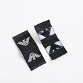 Factory Price Private Woven Damask Satin Brand Tags Custom Logo Tag Etiquette Personalise Vetement Woven Label for Clothes