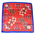 QL New Floral Print Satin Silk Large Scarf Women's Digital Printing Custom 90*90cm Big square Scarf Muslim Hijab