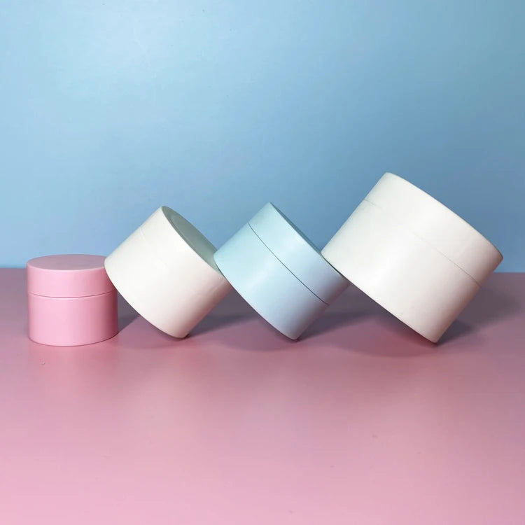15G 30G 50G Custom logo pet plastic jar cosmetic white PP cream body cream jar
