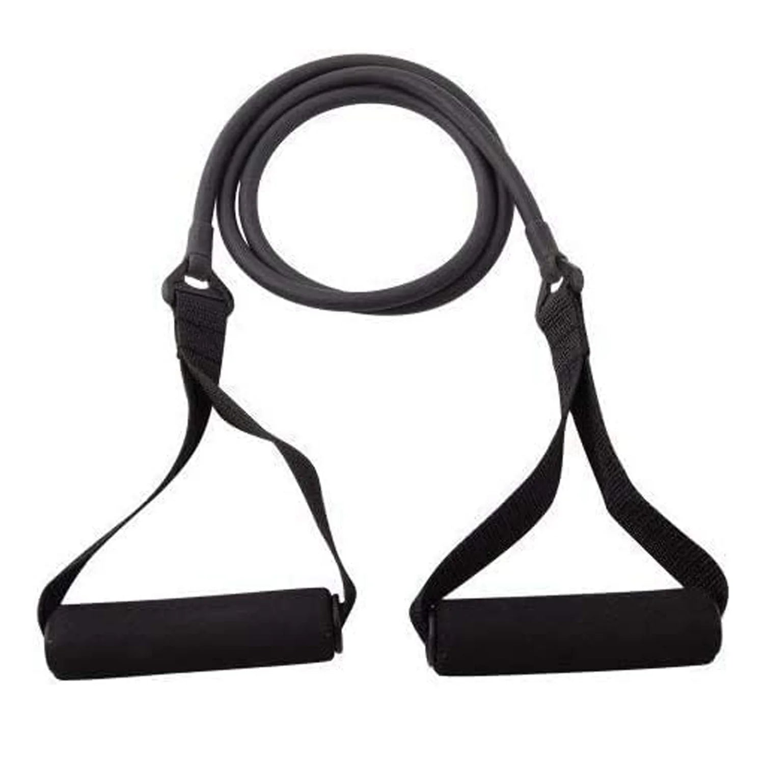 Cheap Heavy Latex Customizable Single Resistance Band Exercise Tube with Comfortable Handles 10-50 Lbs