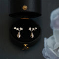 Fashion Women Design Trendy Jewelry Sterling Silver Zircon Stud Earrings