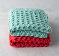 SA8709 Fash Knitted Patterns Cleaning Cloth Solid Color Crochet Towels Dishcloth Eco Friendly Cotton Wash Cloth